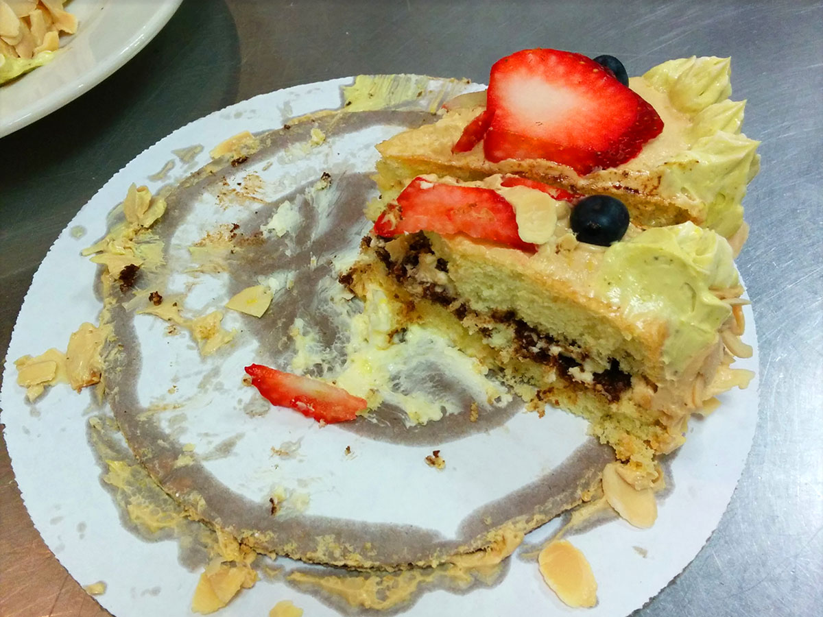 Coffee and almond cake