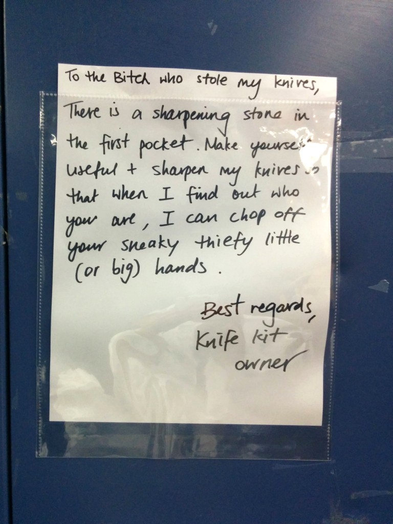 Smack Talk in Culinary School