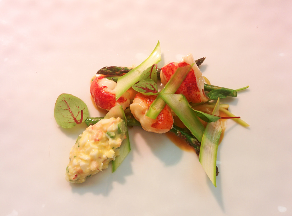 Gramercy Tavern Lobster Salad, Asparagus, Egg, Burdock, Spring Onion