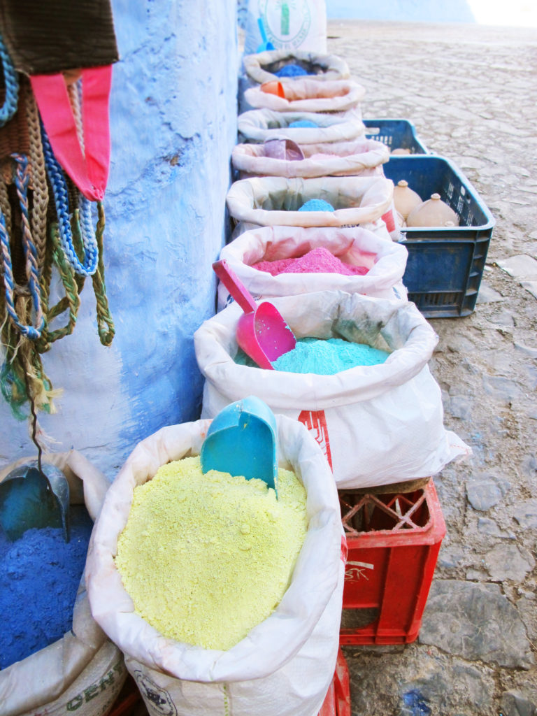 Dyes in Chefchaouen